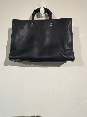 Coach dark navy blue rogue  Leather Shoulder Briefcase
